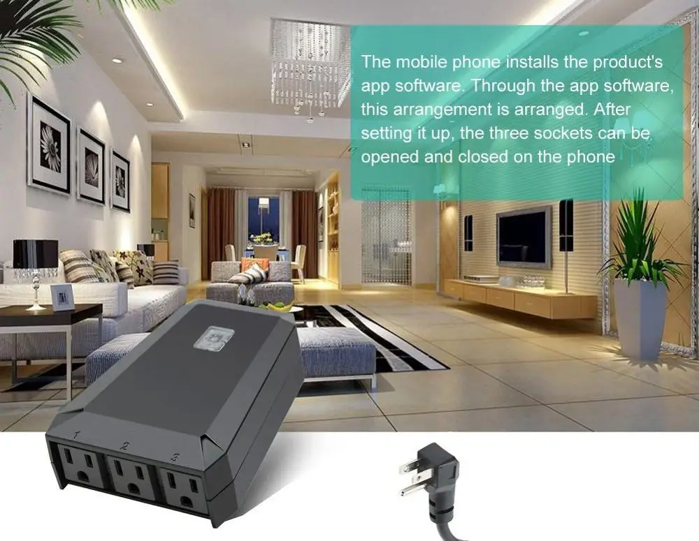 
waterproof WIFI outdoor smart socket Switch Smart Plug with 2 Sockets Compatible with Alexa, Google Home, No Hub Required 