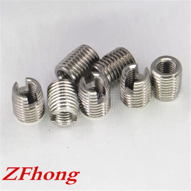 stainless steel 302 type slotted self tapping thread insert m2 m2.5 m3 m4 m5 m6 m8 m10