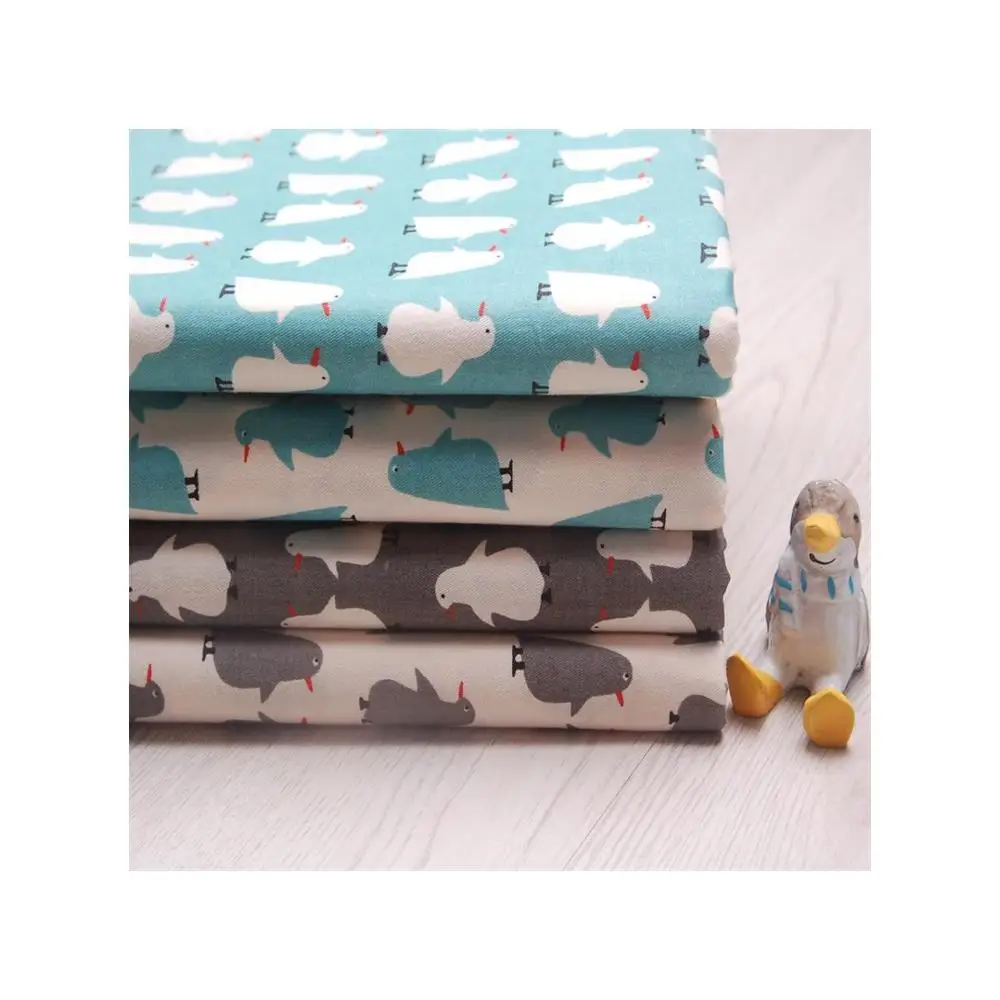 Printed Penguin 100% Cotton Fabric Eco-Friendly&Breathable Patchwork Cloth For DIY Sewing Crafts