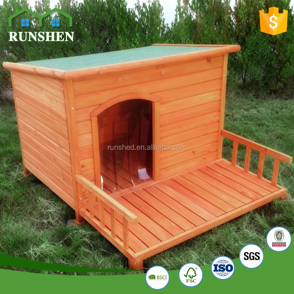 Outdoor Wooden Dog Kennels House Furniture Garden Opened Proof Cat Dog Cage Wholesale Cute Animal Pet Wood House Cage