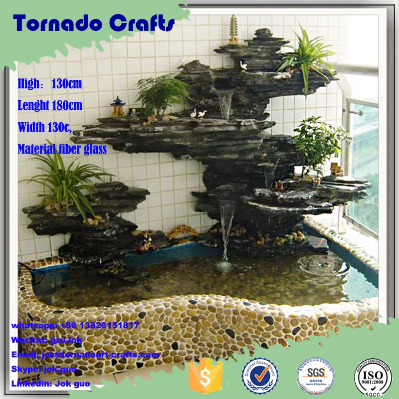 all types of rockery home decor indoor wall waterfall fountains artificial fake rock sale
