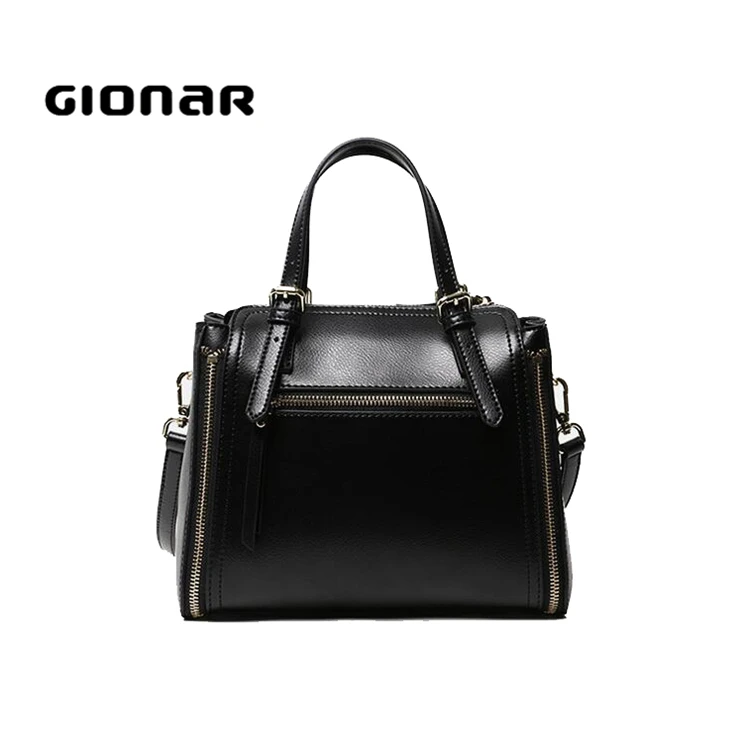 New Designs Purses Goods and Hand Over the Shoulder Messenger Black Italy Ladies Leather Handbags Bags