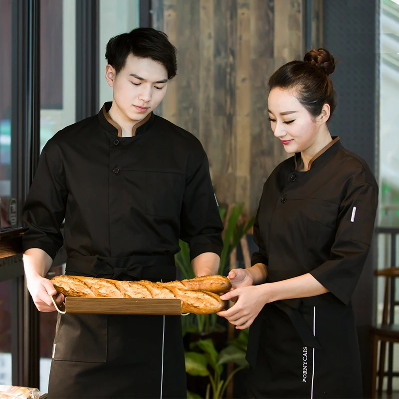 Пекари рабочая одежда для крупных детей; Комплекты одежды на рукав торт выпечки повар официант Хлопковые Штаны на лямках; Спортивный костюм для мужчин и женщин