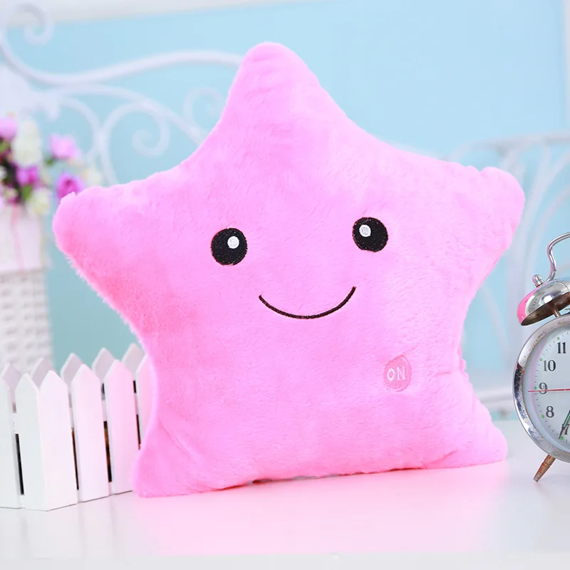 
New arrival Custom 35*35cm baby kids LED Light Up Luminous Pillow LED Plush Pillow Toys 
