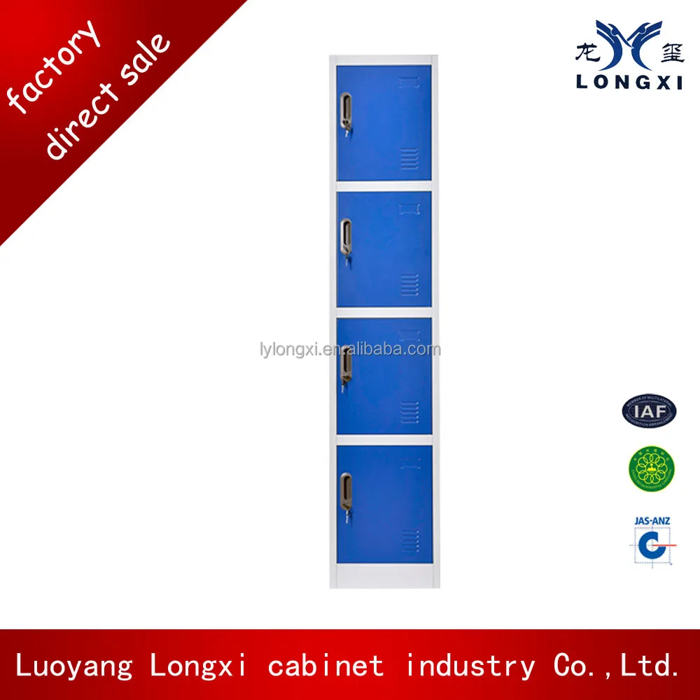 
school furniture cheap 4door steel or iron wardrobe design/ space saving 4door employee storage cabinet small metal locker 