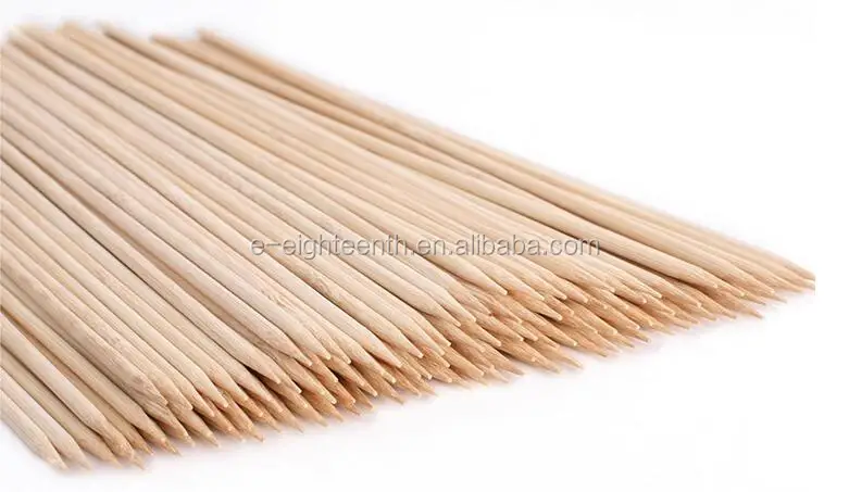 purely natural barbecue bamboo sticks grill tools pure white bbq stick skewer