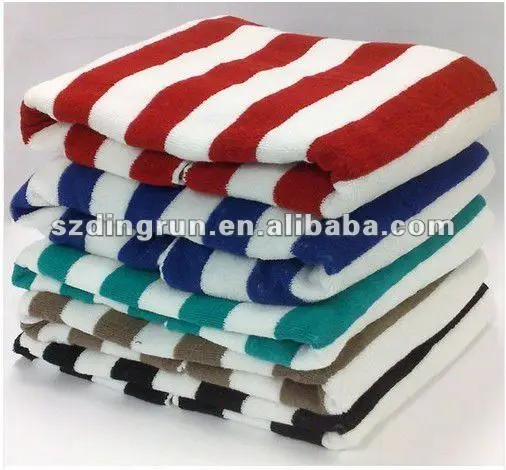 100% Cotton Striped Pool Beach Towel with Cheap Price
