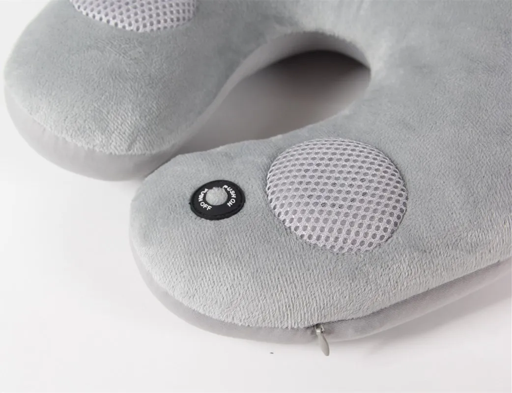 vibrating shiatsu massage pillow u shape massage music neck pillow with speakers