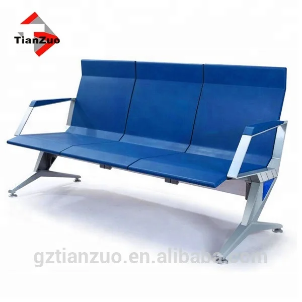 
Heavy Duty 3-Seater Public Area Polyurethane PU Foam Bench for Airport 