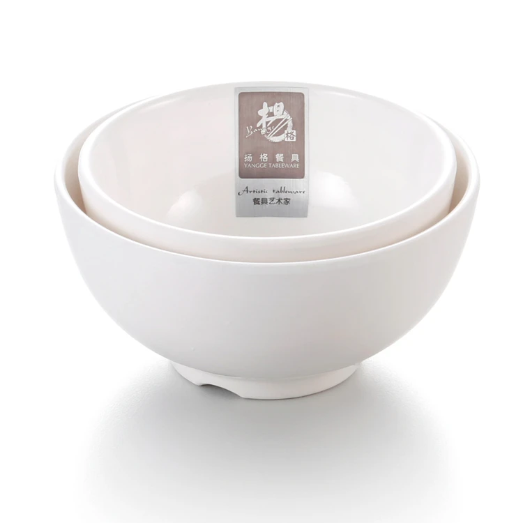 Restaurant Soup Bowl Melamine White Unbreakable Melamine Rice Bowl