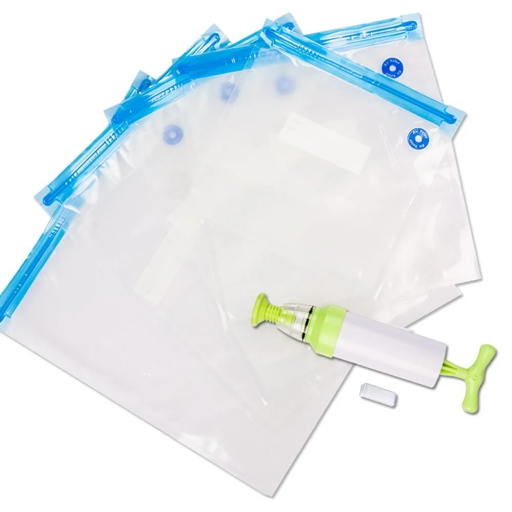 Vacuum zipper bag with valve,zip lock bag with pump
