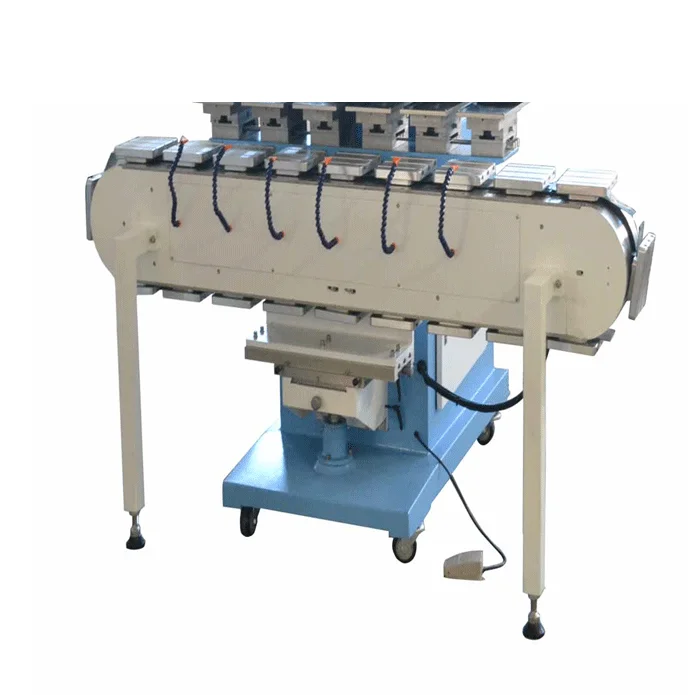 Large-diameter sealed cup 6-color Pad printing machine with tank conveyer