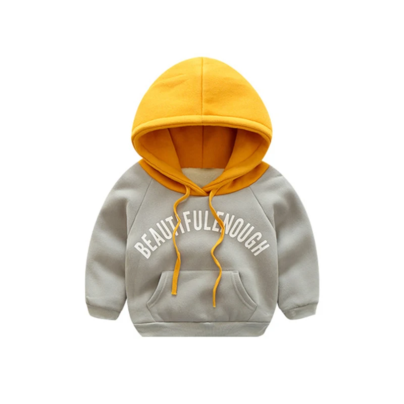 
New autumn winter children plus velvet thick hooded sweater clothing alwt7170 