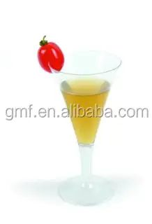 disposable ps plastic color 2oz mini cocktail glass cup crystal glassware