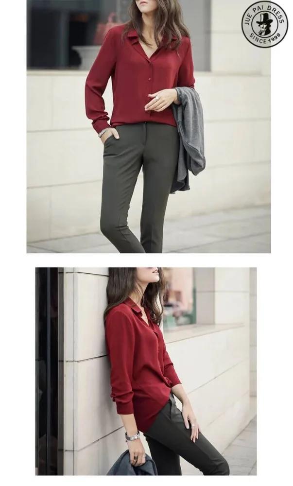 Hot sale women shirt latest style office uniform for ladies long sleeve ladies shirt