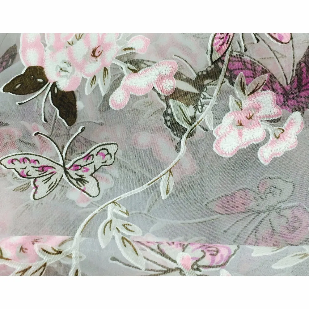
Beautiful Print wedding dress organza fabric 