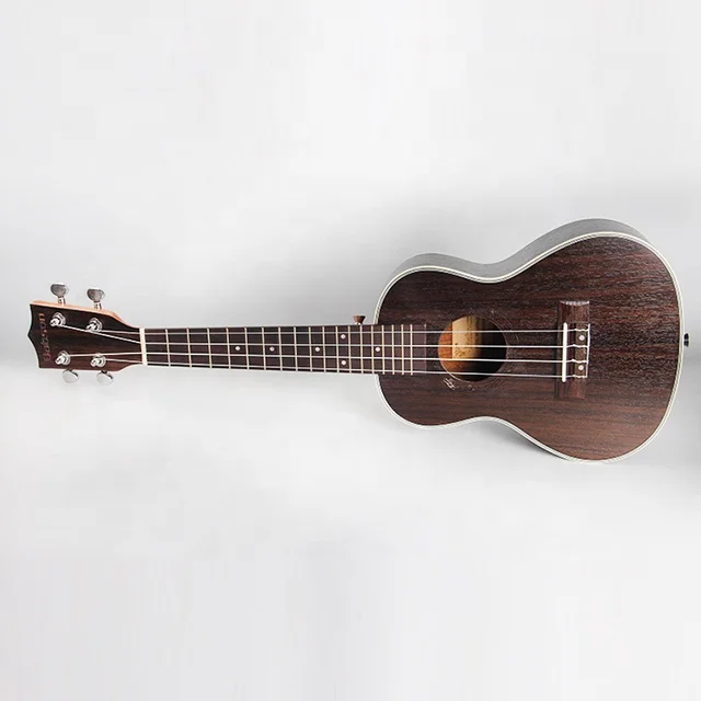 China children toy concert 24 inches 4 strings hot sale and cheap all rosewood body ukulele with case and tuner for promotion