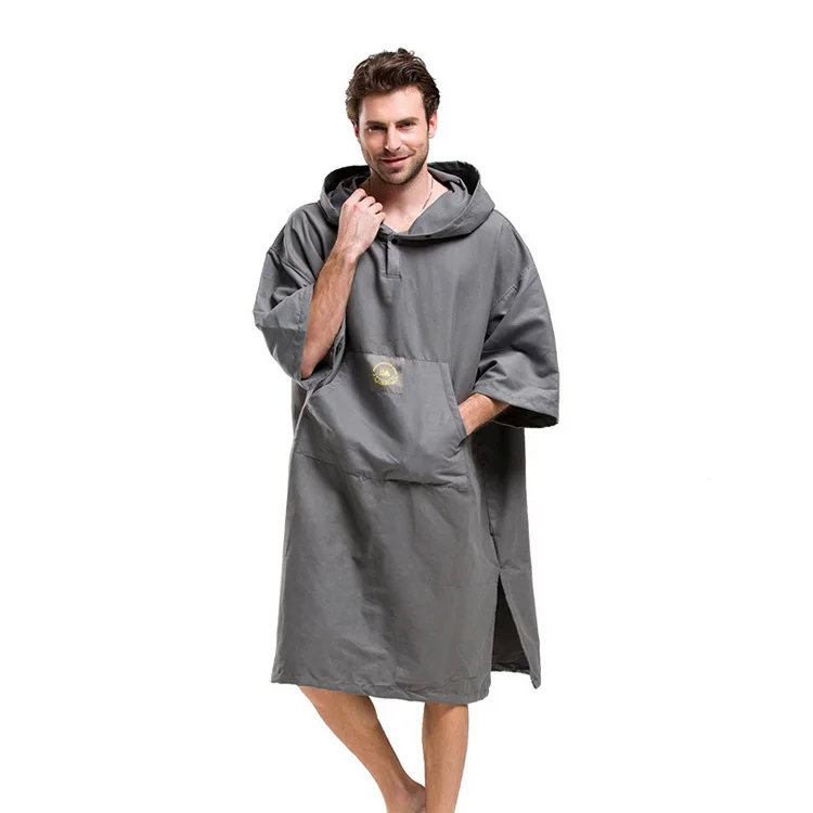 
Swimming And Outdoor Sports Microfiber Towel Surf Poncho Wet Suit Changing Robe With Custom Logo 