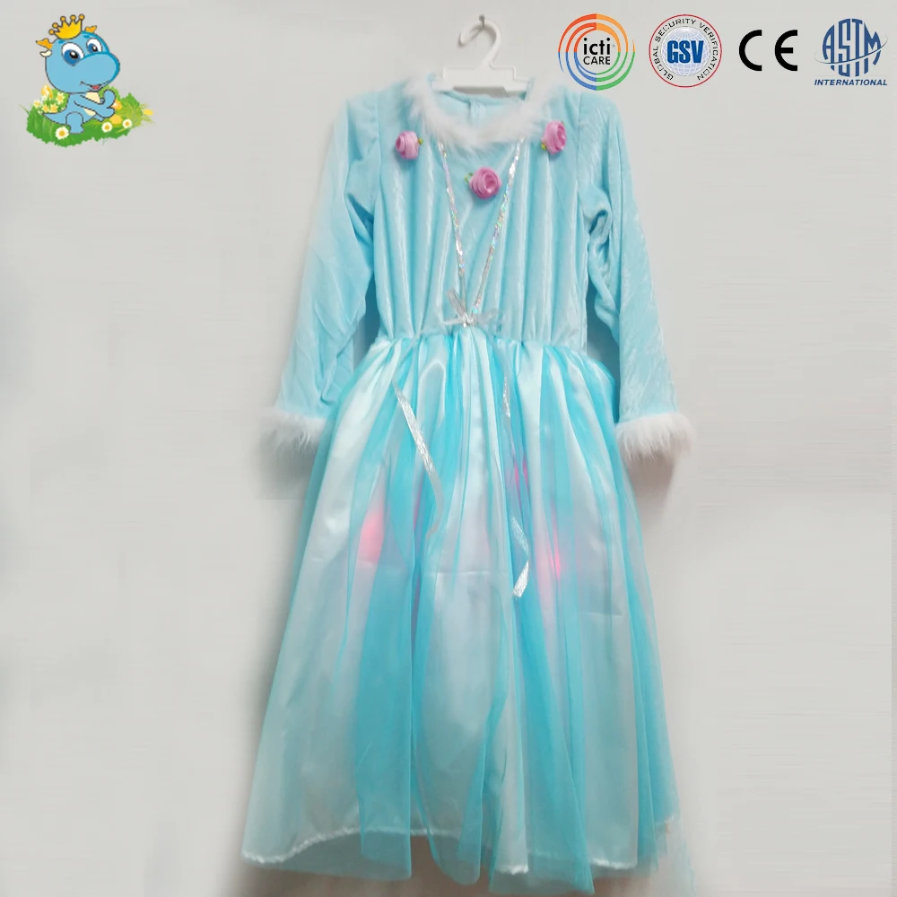 LED light up dress cosplay queen costume for children