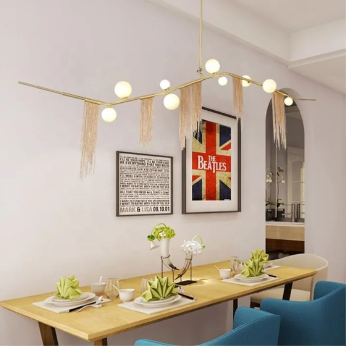 Роскошный современный светильник для гостиной уникальная мини-люстра с кисточкой подвесные светильники по индивидуальным спецификациям энергосберегающий свет