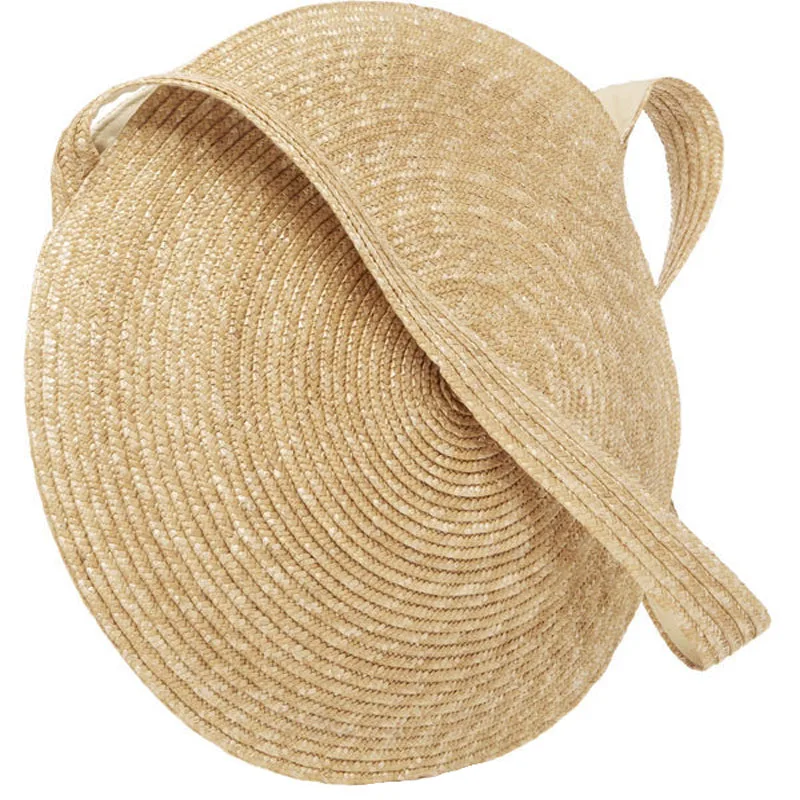 
Circular New Fashion female beach bag Handmade Straw Bag 