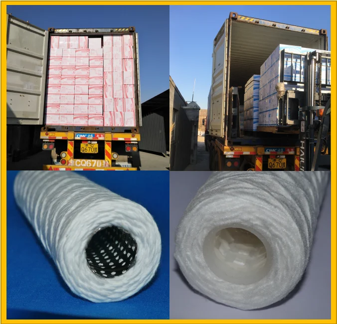 Factory direct sale wound filter cartridge pp melt blown degreasing cotton