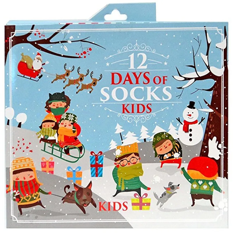 Customized Book-Shaped Small Toys Advent Calendar With 12 Drawers Plastic Tray