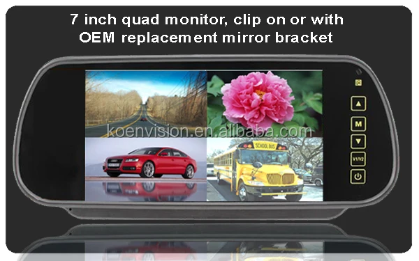 
7 Inch Digital TFT-LCD Car Reverse Mirror Monitor Reversing System Kit 