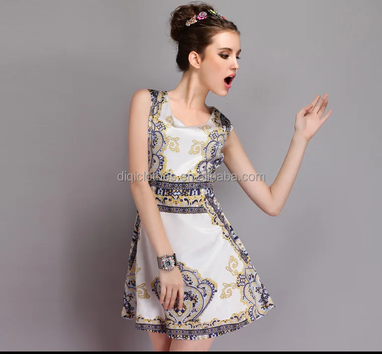 Not Fade Hit Design Turkish Clothes Ladies Top Dress Soft Fabric Women Evening / Formal Dresses Sleeveless Sleeve Chiffon Summer