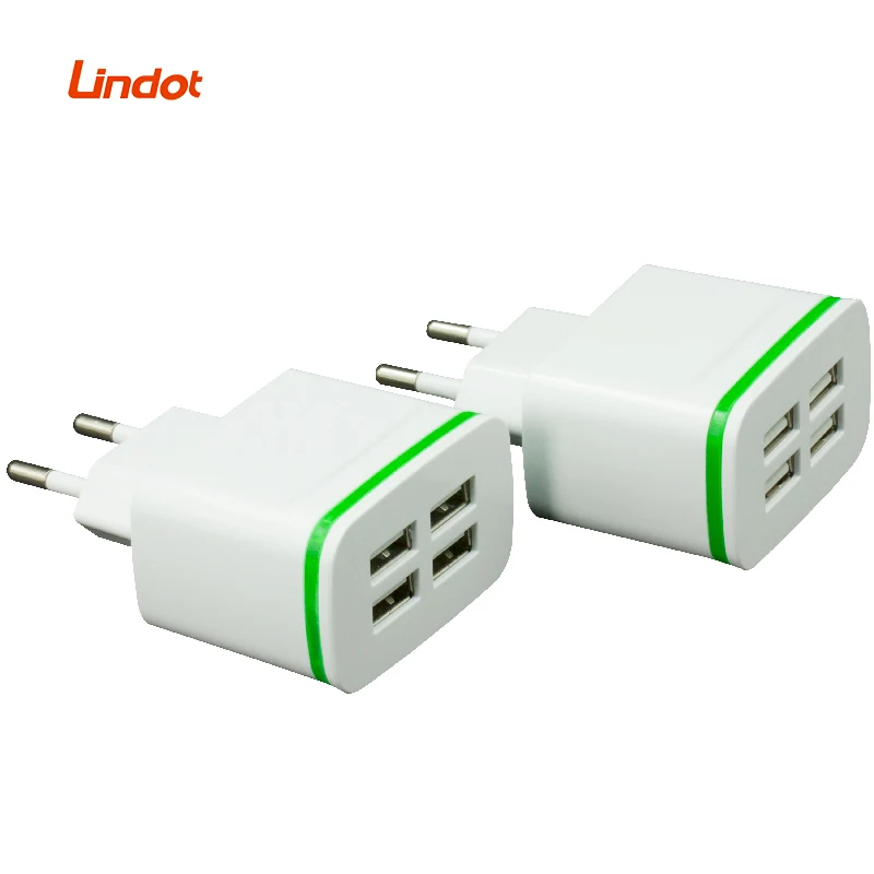 Free Shipping Mobile Phone Accessories Manufactures Universal Wall USB Charger 4 Ports