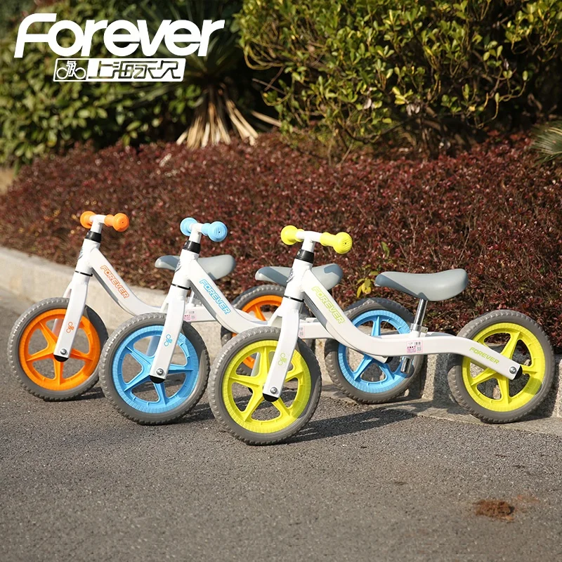 FOREVER 1266S 12 inch Baby Aluminum Alloy Push Bike Children Walker  Balance Bike Kids Learning Training No Pedal Bicycle