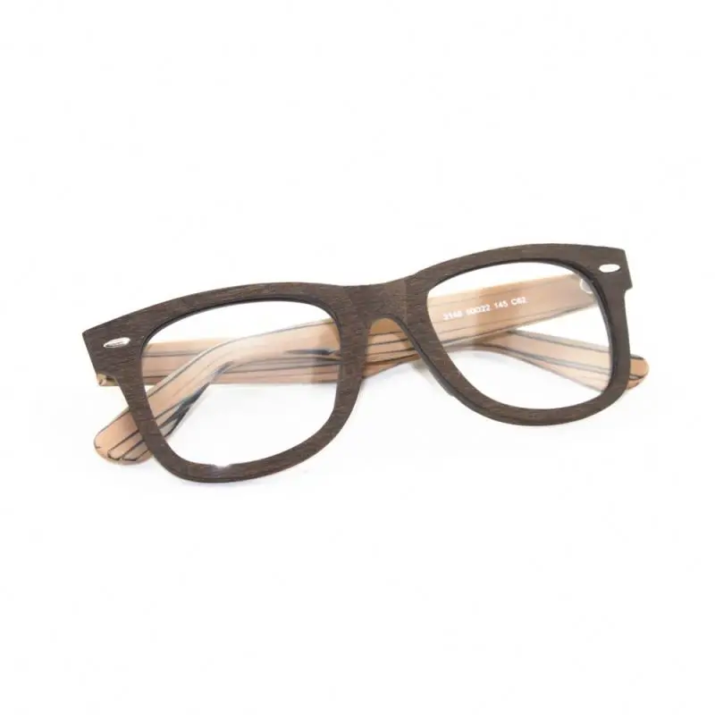 Mens Vintage Acetate Optical Frame Eyeglasses Wooden Glasses 2020