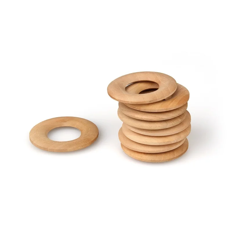 9mm 12mm 15mm 20mm Round Wood Beads Wooden Ring Beads