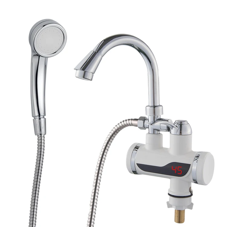 
Wall mounted Instant Electric hot Water tap Automatic sensor Heater faucet with shower kit 