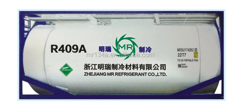 
R409a refrigerant gas Environmental Friendly Refrigerant Gas R409 pure refrigerant gas R409 
