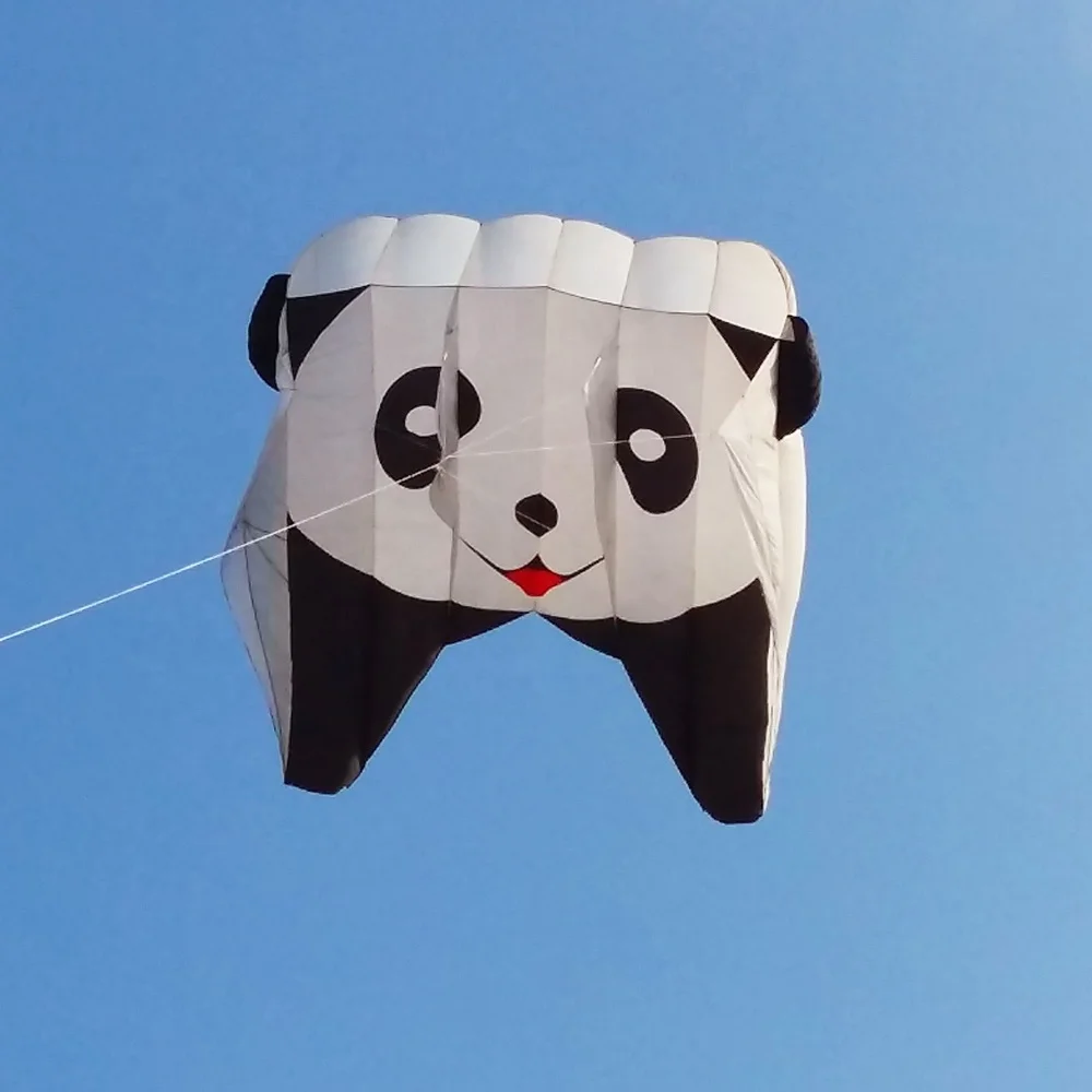 Chinese 10sqm panda shape nylon inflatable pilot kite