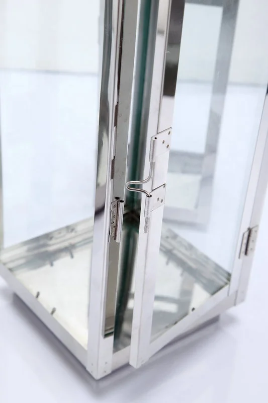 Glass Lantern Vintage Outdoor Garden Antique Special Metal Stainless Steel Candle Large Lantern Decorative Wedding Gold Lantern