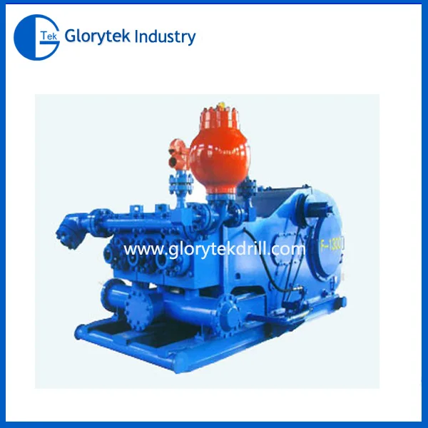 Triplex single action piston mud pump for oil drilling
