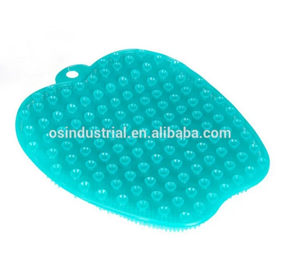 Large Apple Shape Bath Soft Non-Slip Suction foot spa bath massager PVC foot Shower Scrubber Foot brush Cleaner Massager