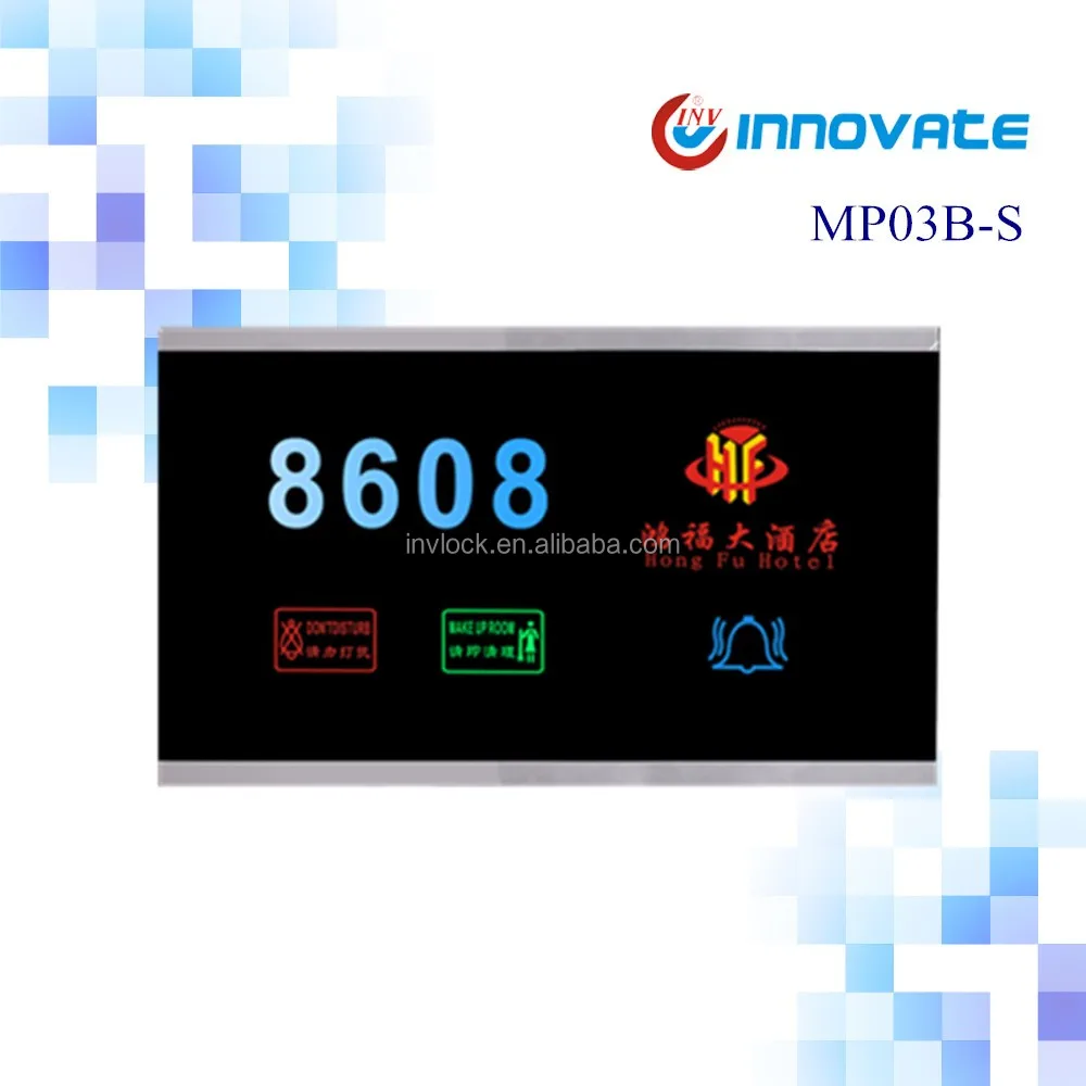 
OEM LED hotel room number display electronic door plate Electrical out door server house number doorplate signs 