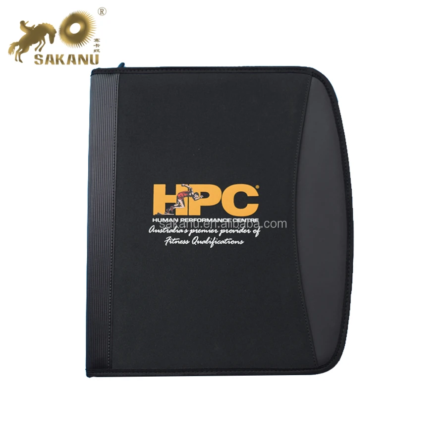 A4 PU leather accordion file folder portfolio padfolio