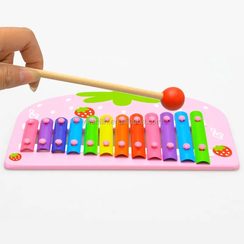 wooden educational toys Strawberry knock organ toy