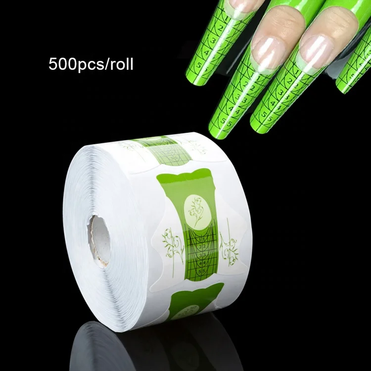 Форма для ногтей KSM OEM 500 шт./рулон с толстой бумагой для акрилового УФ-геля направляющая для наращивания ногтей инструменты для наращивания ногтей