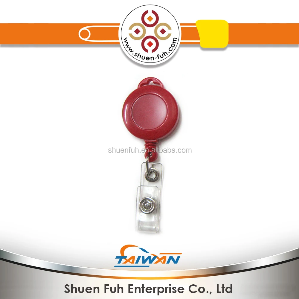 RPL-01 Wholesale small nylon cord retractable pull key holder badge reel in lanyard