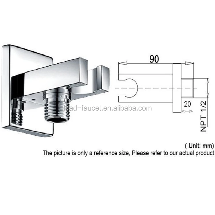 Bathroom Faucet Accessories All Brass Concealed Installation Shower Bracket Holder With Water Outlet / Elbow