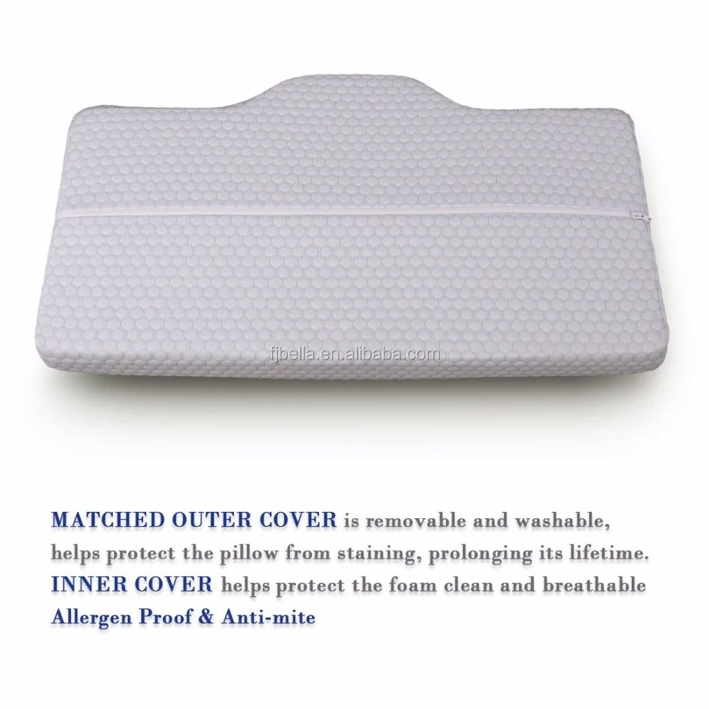 Contour folding healthy care neck shape sleep Memory Foam Pillows Shoulder Support Pillow Orthopedic Neck Pillow For Neck Pain