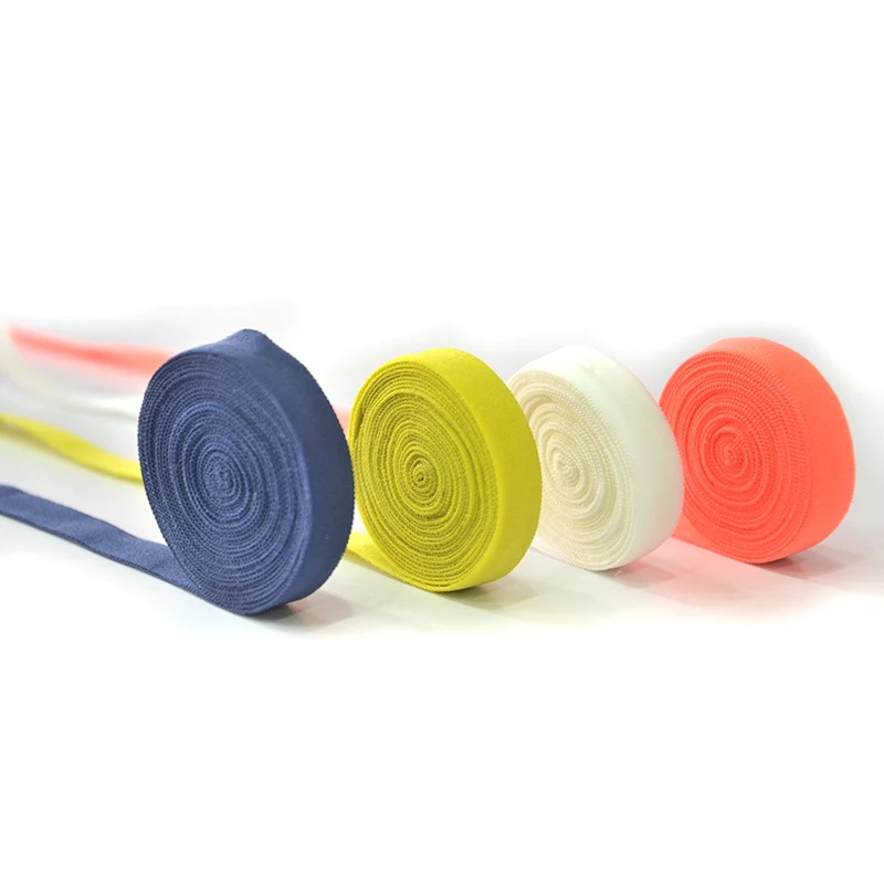 knitted soft spandex fold over elastic tape band webbing for binding clothes