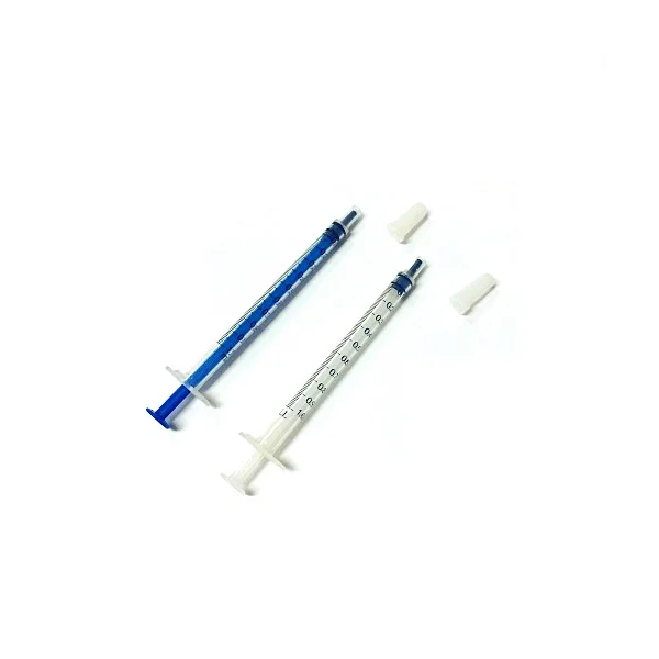 Disposable 1 ml colored syringe