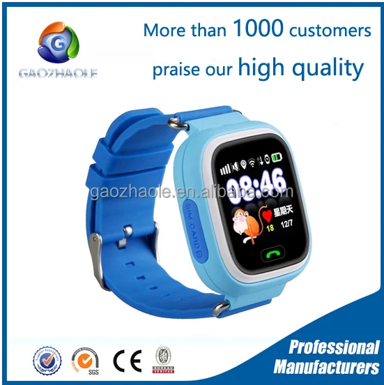 2016 Детские GPS сенсорный экран smart часы детские часы Q90 с Wi-Fi SOS Вызова Расположение Tracker для Малыш Сейф Анти-потерял