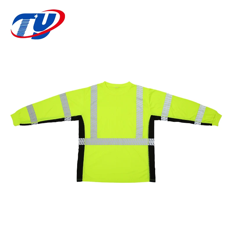 Fashion High Visible Reflective Safety Yellow T-Shirt